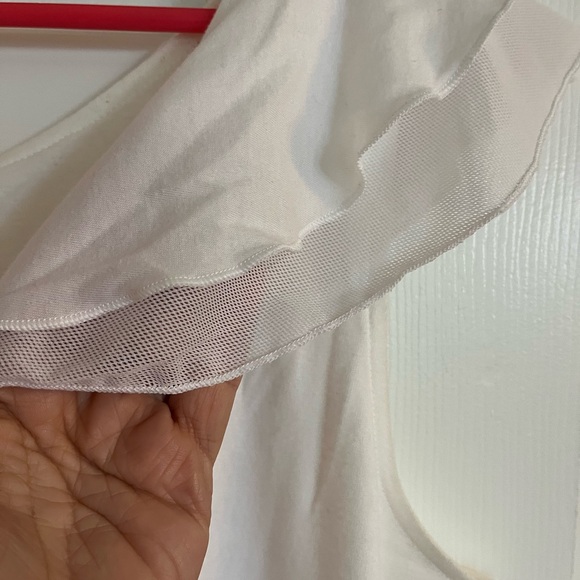 Chaps Ivory Ruffle Neck Blouse - Picture 4 of 4